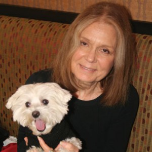Two strong women, Gloria Steinem and Lucky Diamond discuss the Revolution From Within - a female dog.