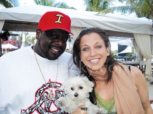 Lucky cracked a few jokes with Wendy and Cedric the Entertainer  at the Nikki Beach Club brunch!