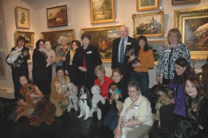 Others admired the art and pets at the event honoring Angels On A Leash. Doyle New York photos courtesy of Doyle New York. Yappy Hour and kate Walsh photos courtesy of Animal Fair.