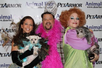 Animalfair.com's Wendy Diamond and Lucky with Bravo TV's Mad Fashion Chris March and Izzy Decauwert
