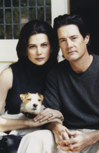 Desiree Gruber with Husband Kyle MacLachlan and Dog Mookie