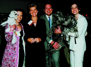 Wendy Diamond with Lucky, Eliza Reed Bolen, Alex Bolen (Delta Pet Partner with Fred), and Sophie Engelhard Craighead (Delta Pet Partner with Dipper) at the Delta Society’s event at The Tonic event in New York City.