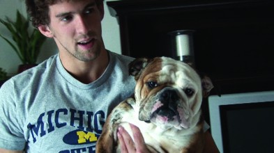 Michael Phelps and his Dog